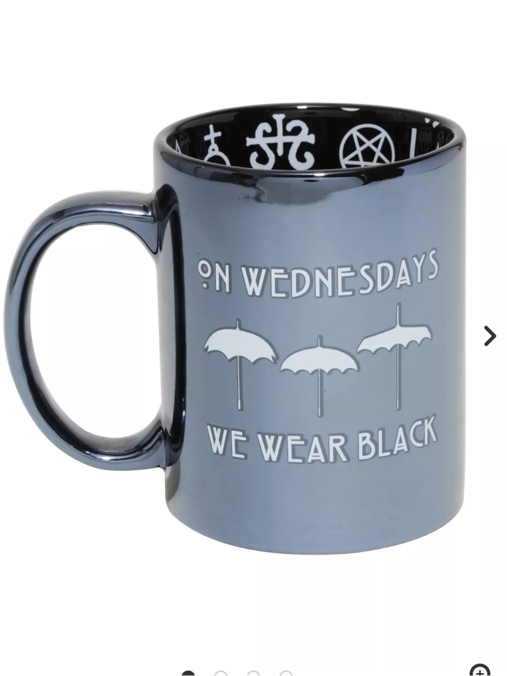 On Wednesdays We Wear Black Glossy Grey Ceramic Mug